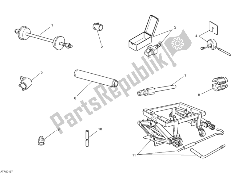 All parts for the Workshop Service Tools, Frame of the Ducati Monster 696 ABS USA 2010